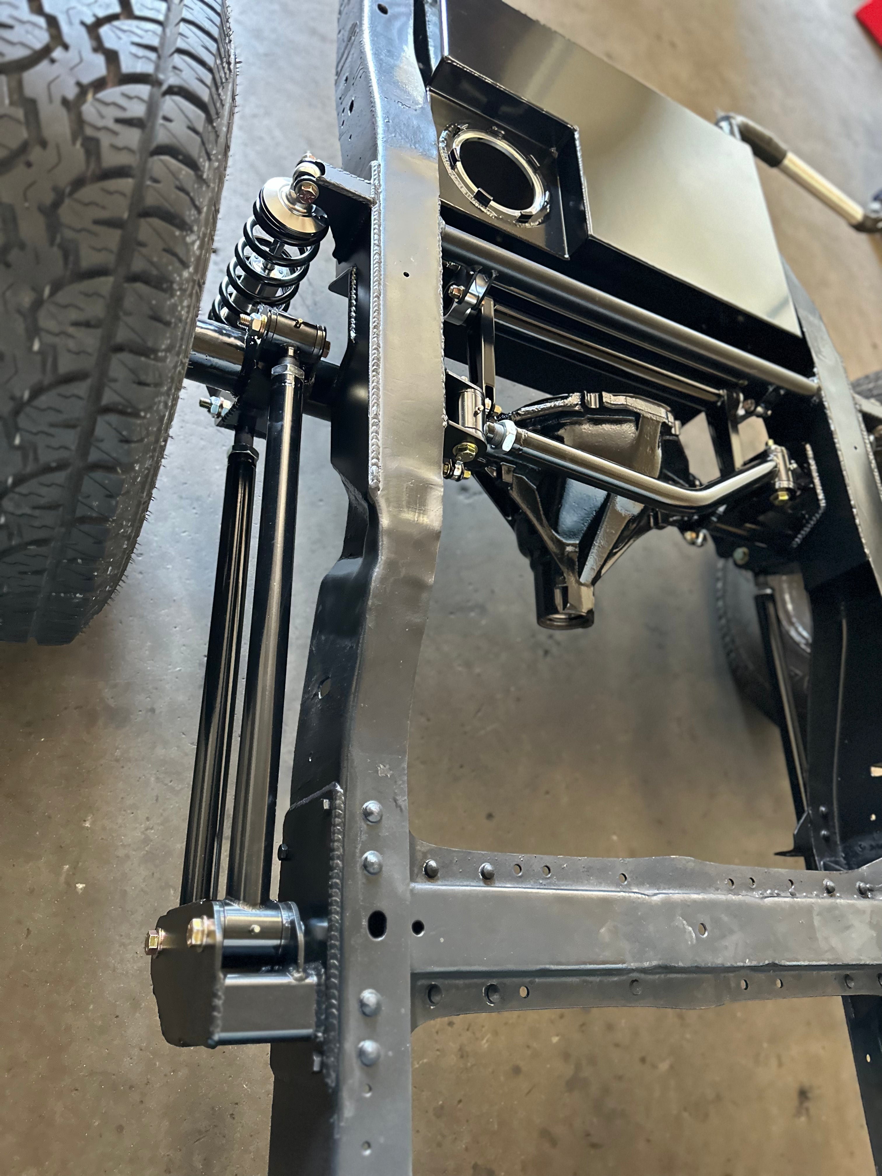 C10 Rear Coilover Relocation Kit C10 Squarebody 4 Link Suspension Kit With Viking Coilovers – Twisted ...