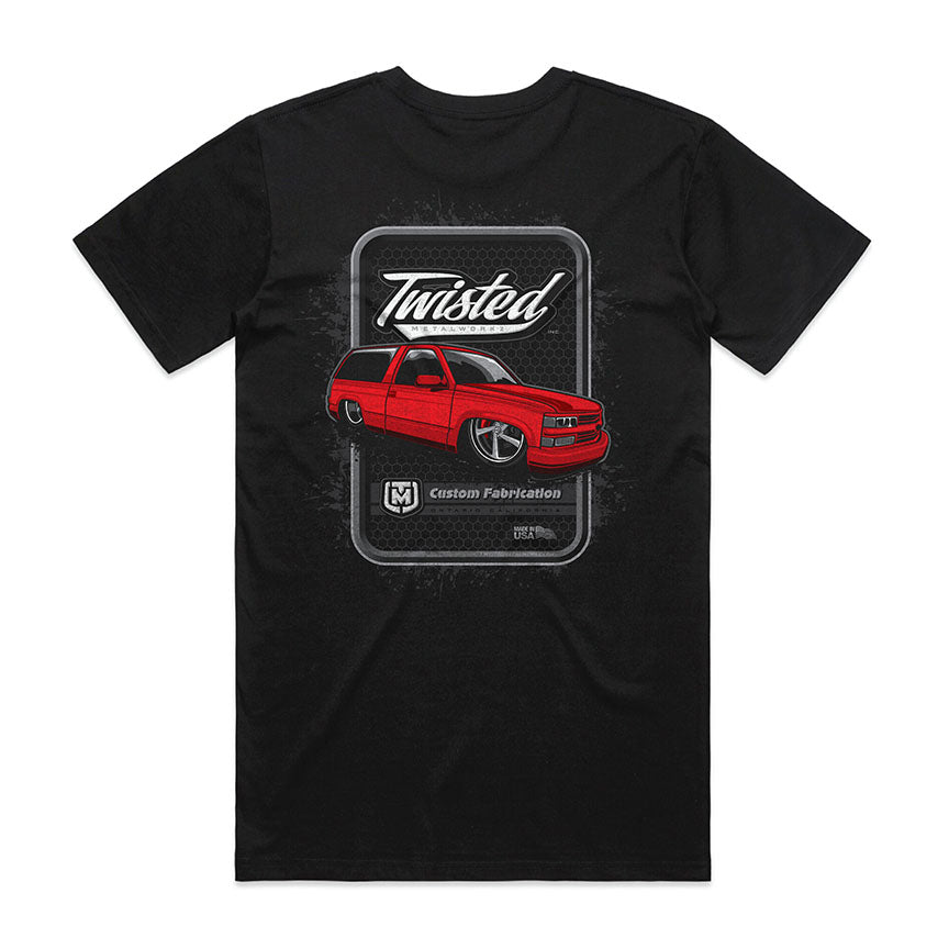 TWISTED 2 DOOR RED TAHOE SHIRT