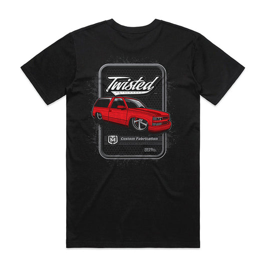 TWISTED 2 DOOR RED TAHOE SHIRT